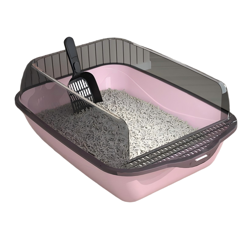 Large Semi-Open Cat Litter Box