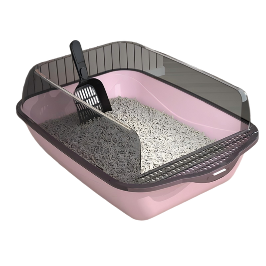 Large Semi-Open Cat Litter Box