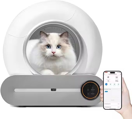 Automatic Self-Cleaning Cat Litter Box | Smart Odor Control | Large Capacity APP-Connected Cat Toilet