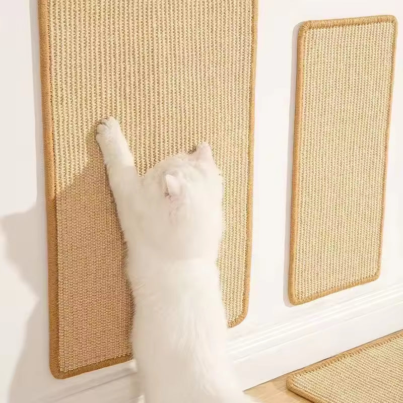 Wall-Mounted Sisal Cat Scratcher Pad | No-Shed Scratch Board Protector for Sofa & Furniture | Durable, Washable Cat Claw Mat – Multiple Sizes