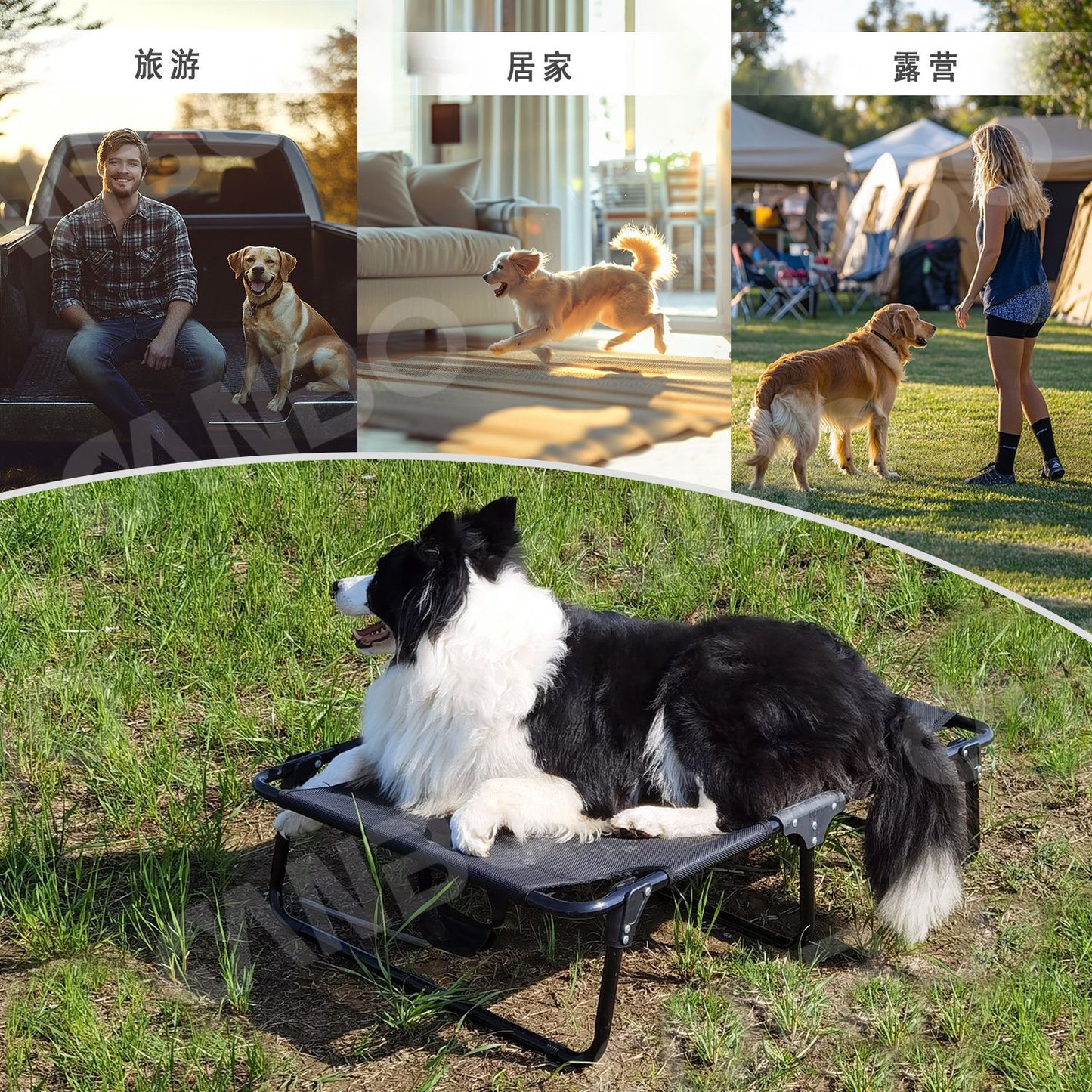 Foldable Elevated Dog Bed | Heavy Duty Waterproof Pet Bed for Medium & Large Dogs | Easy to Assemble, Portable Pet Cot for Outdoor & Indoor Use