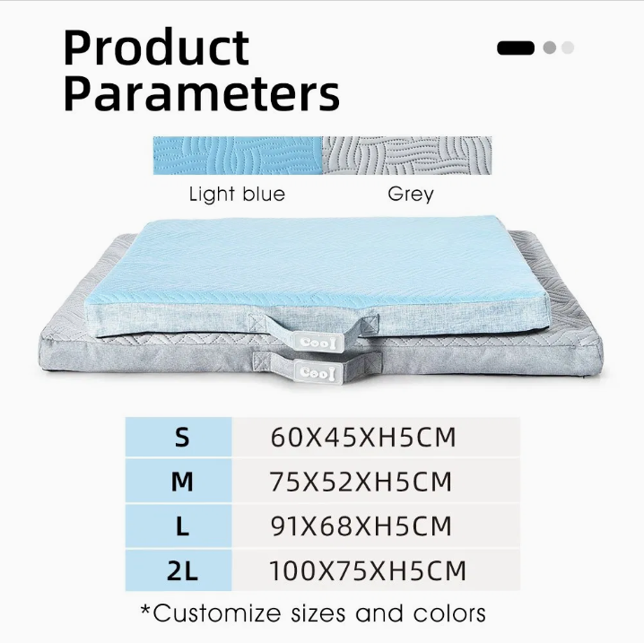 Customizable Summer Cooling Beds for Cats & Dogs (4 Size Options)