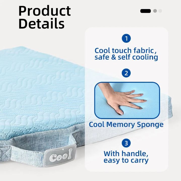 Customizable Summer Cooling Beds for Cats & Dogs (4 Size Options)