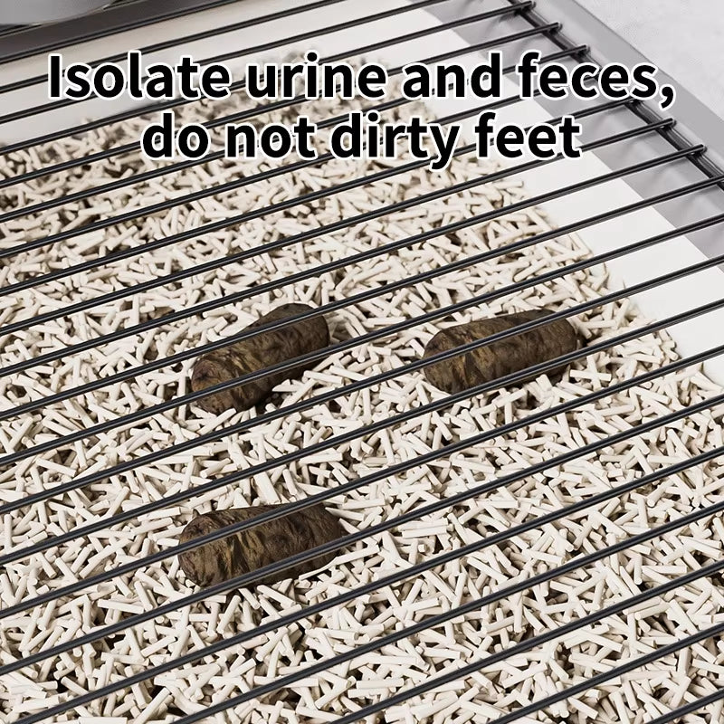 Durable Drawer-Style Dog Toilet with Iron Grid | Easy to Clean, Hygienic Pet Potty Trainer