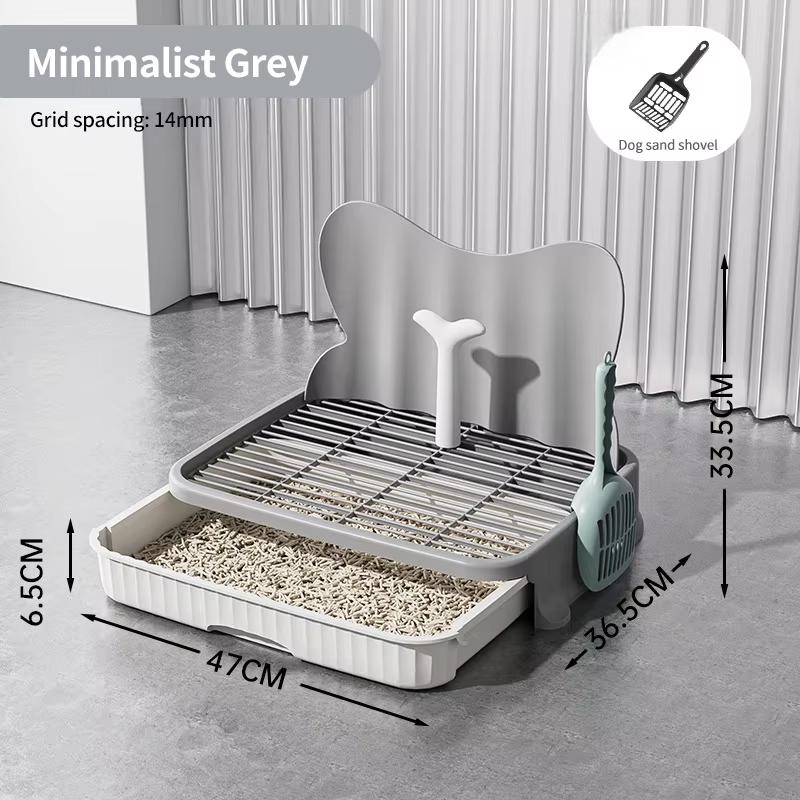 Durable Drawer-Style Dog Toilet with Iron Grid | Easy to Clean, Hygienic Pet Potty Trainer
