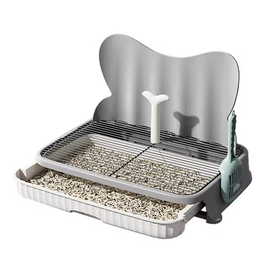 Durable Drawer-Style Dog Toilet with Iron Grid | Easy to Clean, Hygienic Pet Potty Trainer