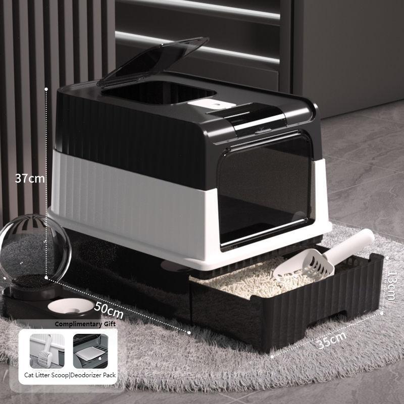 Drawer-type_cat_litter_box_--Black