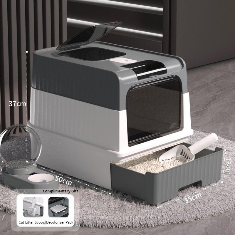 Drawer-type_cat_litter_box_--Gray