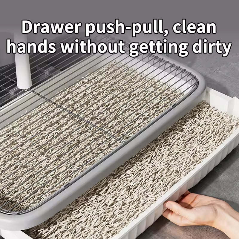 Durable Drawer-Style Dog Toilet with Iron Grid | Easy to Clean, Hygienic Pet Potty Trainer