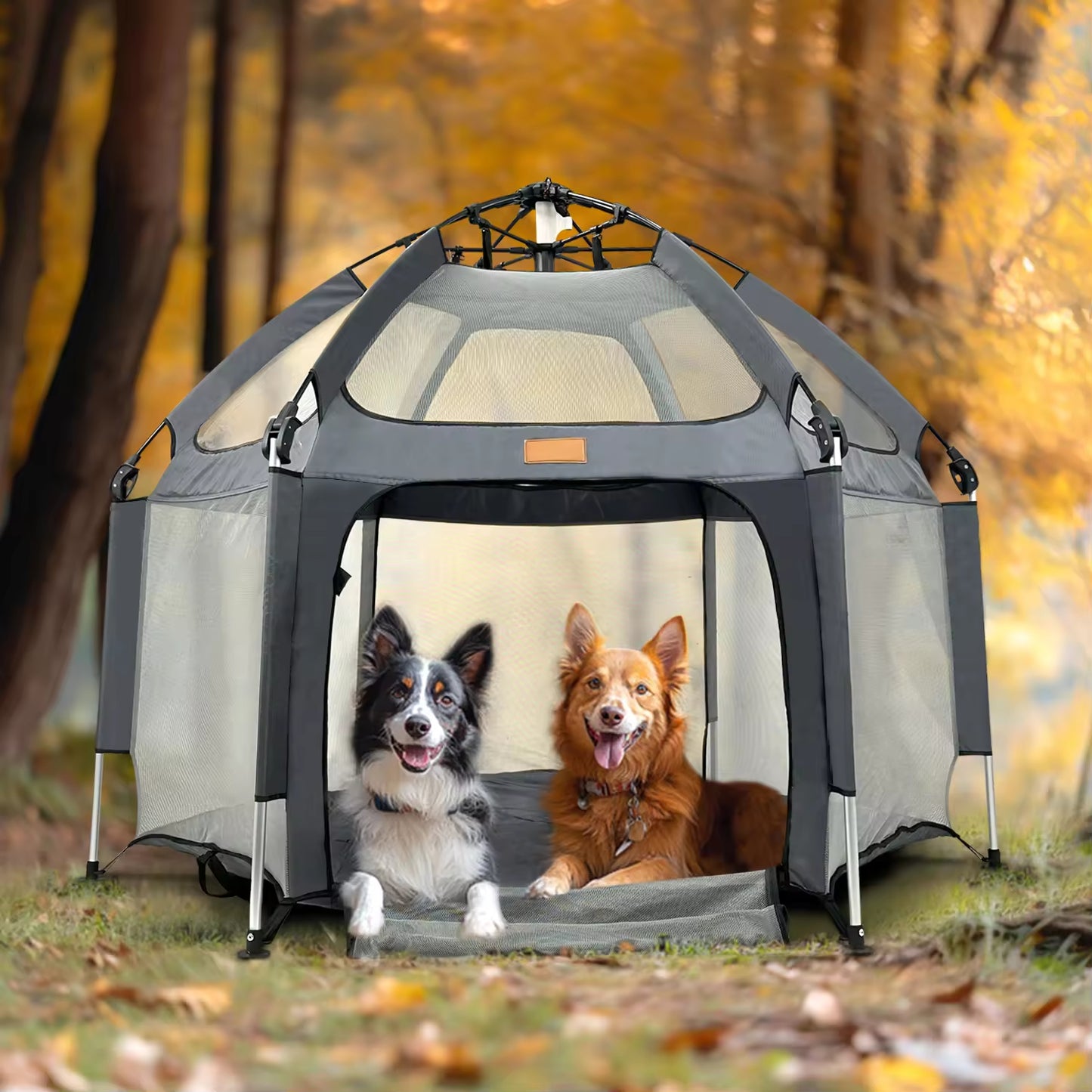 Breathable Customizable Outdoor Quick-Setup Foldable Playpen Tent for Pets & Kids | Portable, Anti-Bite, Visual Dog Tent for Indoor & Outdoor Use