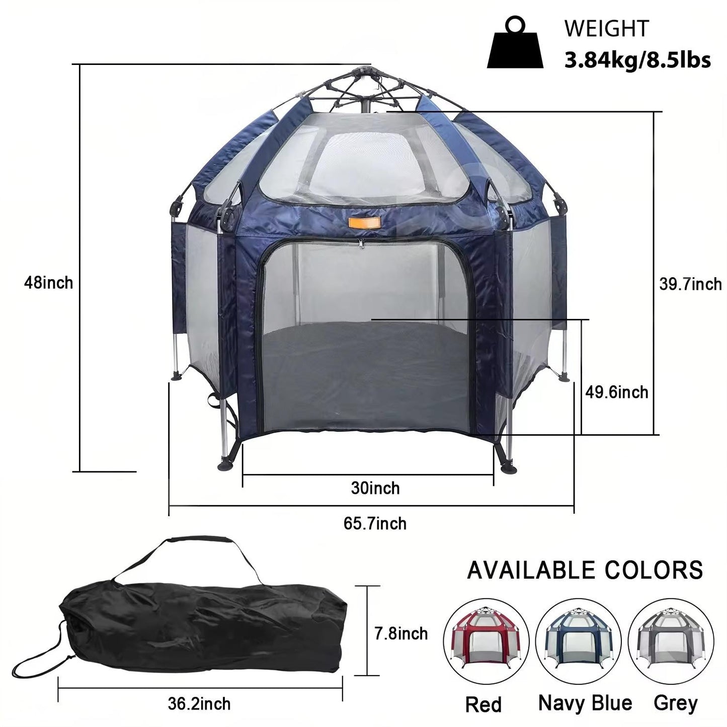 Breathable Customizable Outdoor Quick-Setup Foldable Playpen Tent for Pets & Kids | Portable, Anti-Bite, Visual Dog Tent for Indoor & Outdoor Use