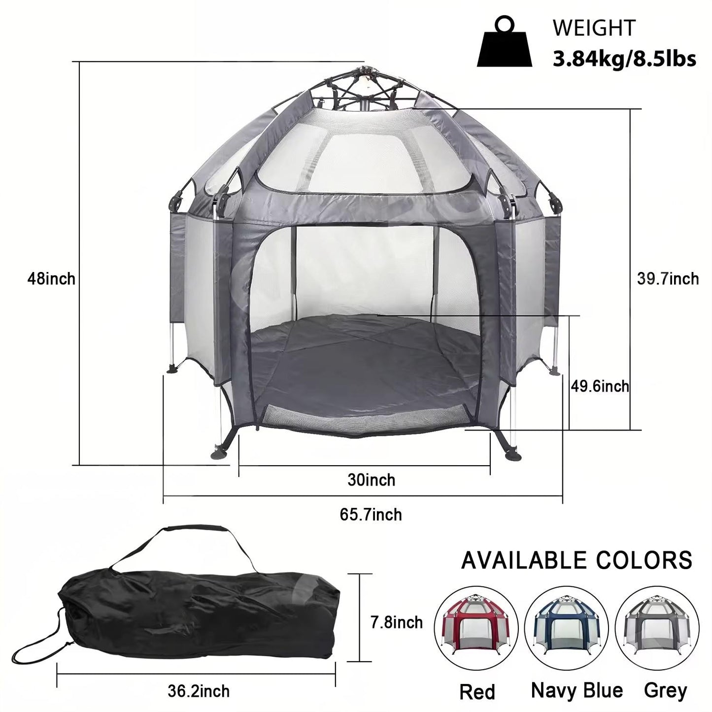Breathable Customizable Outdoor Quick-Setup Foldable Playpen Tent for Pets & Kids | Portable, Anti-Bite, Visual Dog Tent for Indoor & Outdoor Use