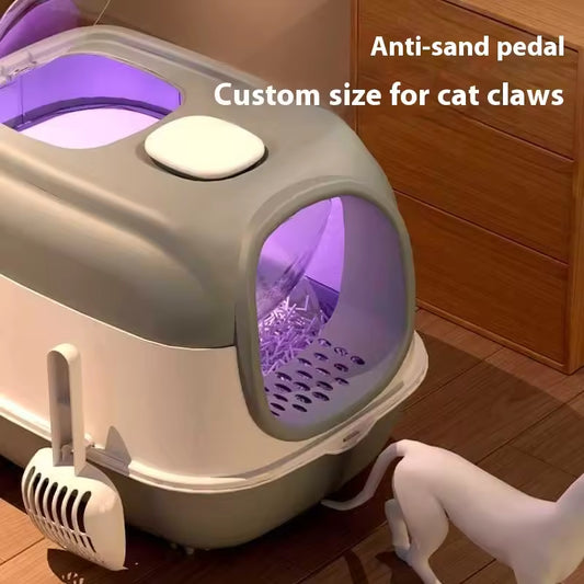 Enclosed Cat Litter Box with Door | Odor Control, Easy Clean & Wholesale Available