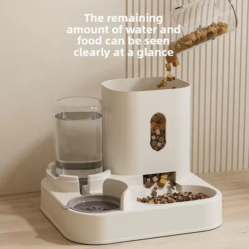2-in-1 Automatic Pet Feeder with Water Dispenser | Large Capacity Food & Water Bowl for Cats & Dogs