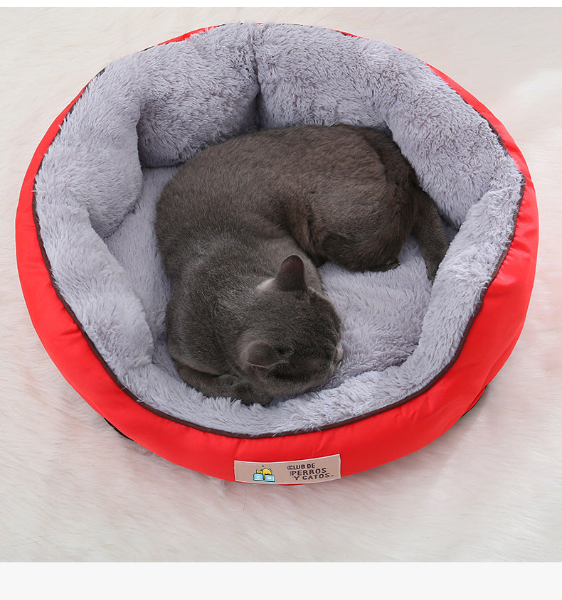Plush Pet Bed Egg Tart Design – Winter Warm Cat Nest & Dog Bed | Cozy, Anti-Slip, Washable & Breathable Cushion for Small, Medium & Large Pets