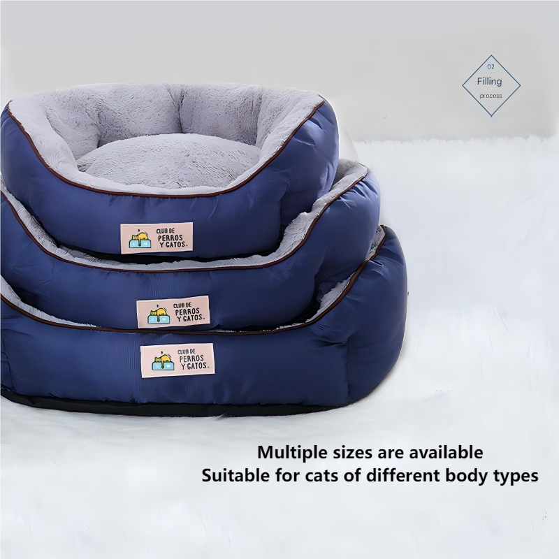 Plush Pet Bed Egg Tart Design – Winter Warm Cat Nest & Dog Bed | Cozy, Anti-Slip, Washable & Breathable Cushion for Small, Medium & Large Pets