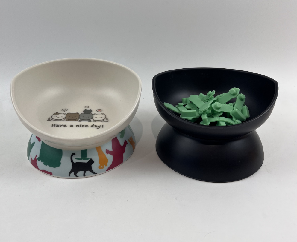 OEM/ODM Bamboo Pet Feeding Bowls | Eco-Friendly | Customizable Colors & Patterns | Protect Cat’s Neck