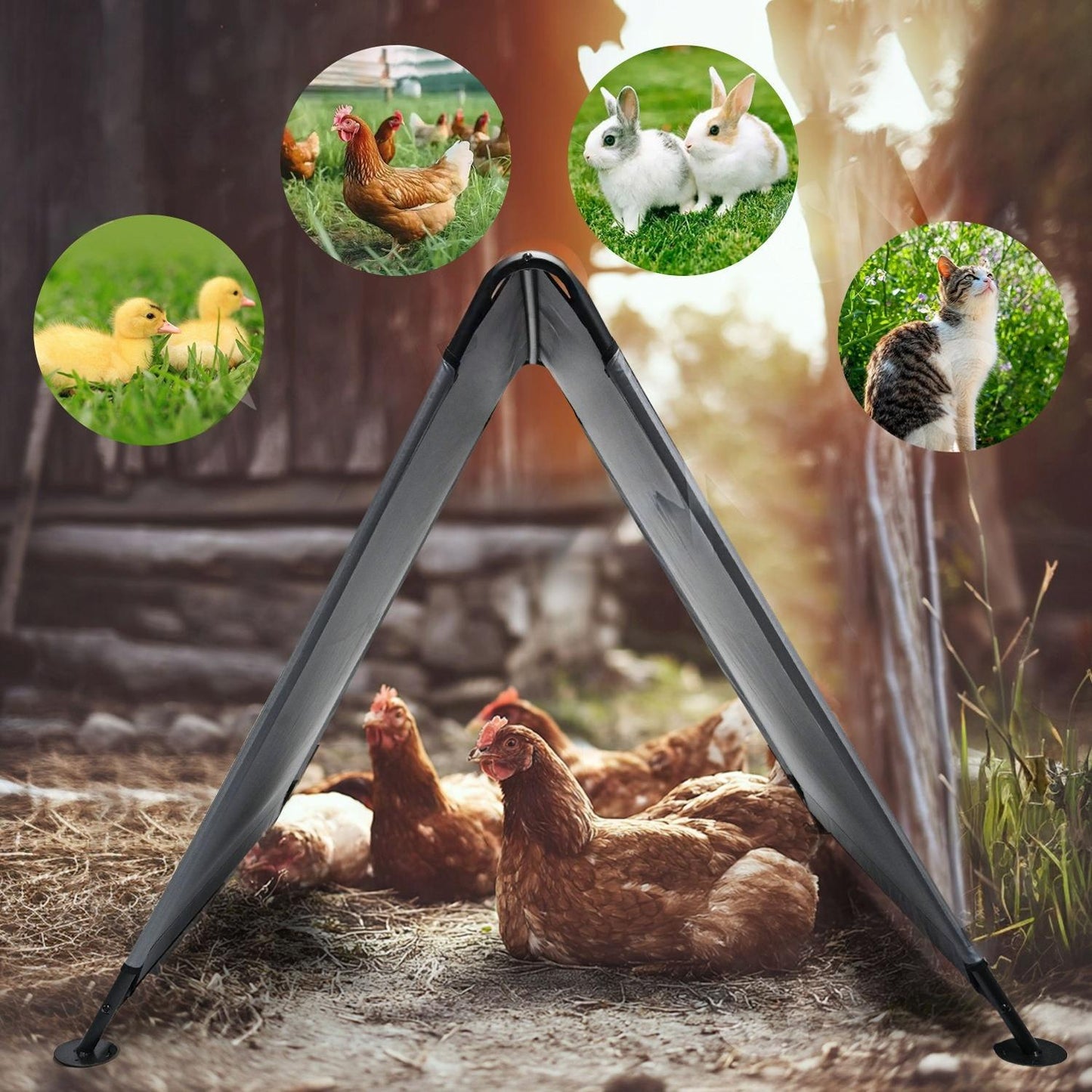 Outdoor Dog Sunshade Tent – Portable Waterproof Pet Canopy Shelter | Removable Triangular Shade for All Pets