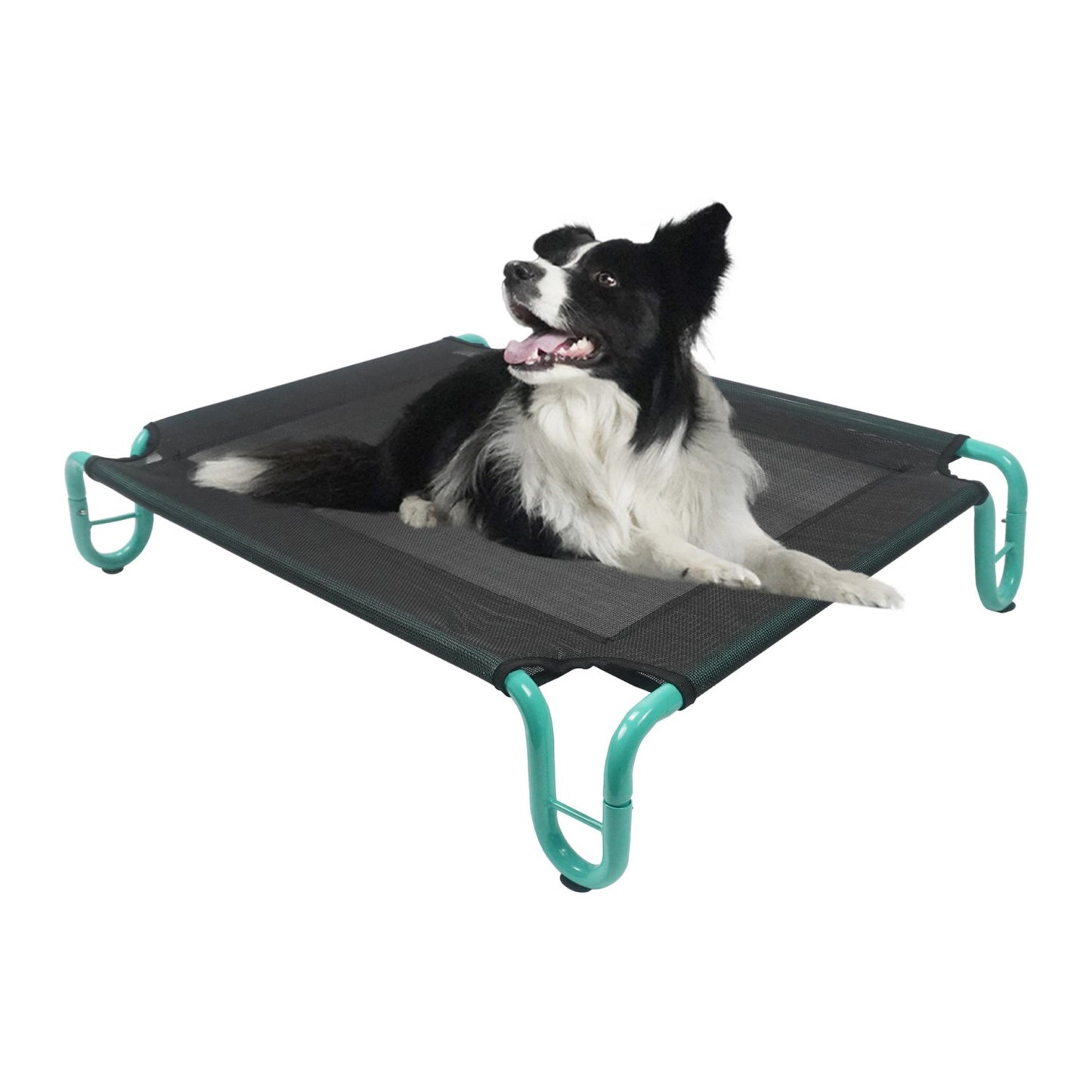 Outdoor Elevated Dog Bed | Waterproof & Chew-Resistant Pet Cot | Detachable Iron Frame with Teslin Mesh | Raised Cooling Dog Cot for Small, Medium & Large Dogs