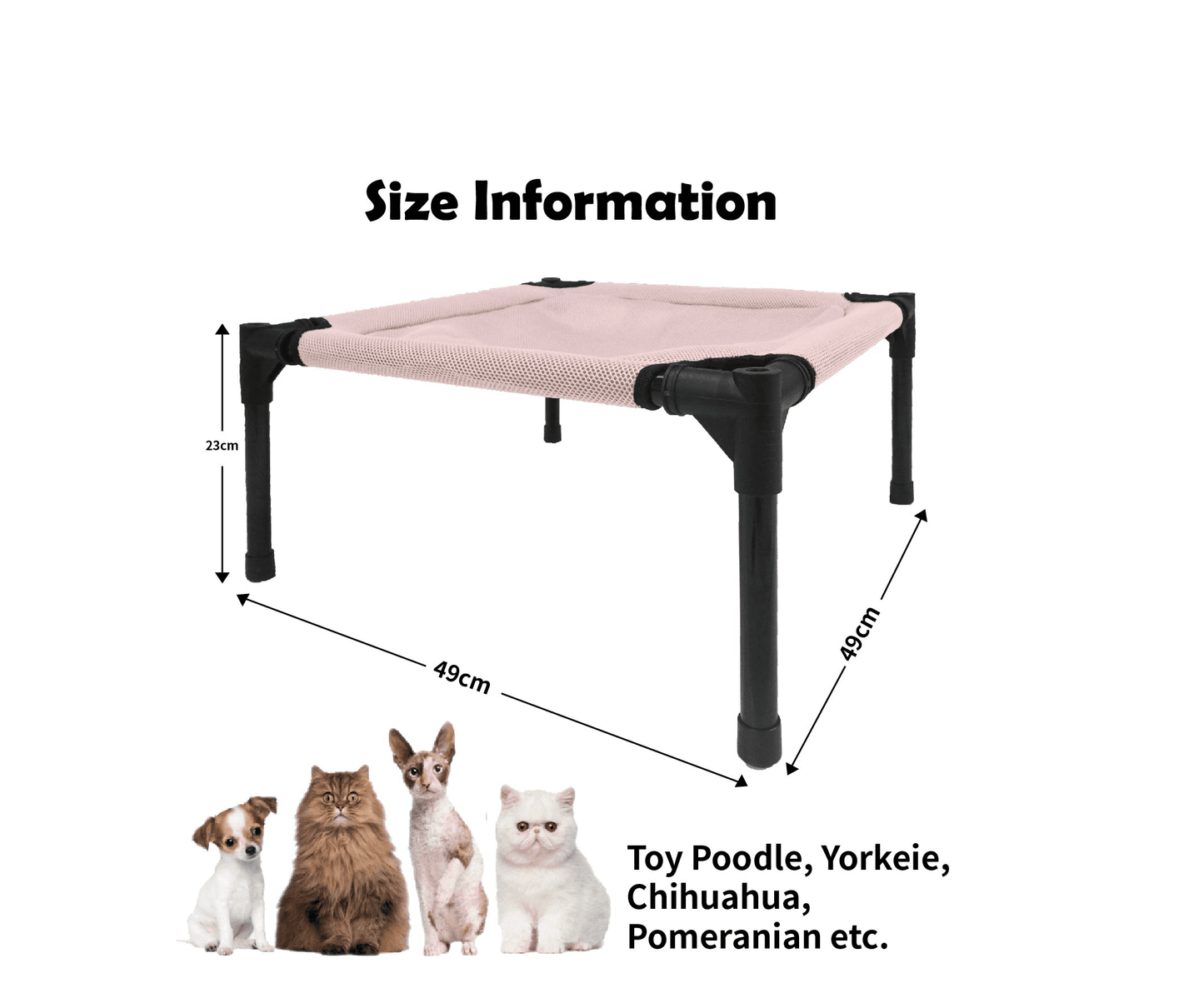 All-Season Elevated Cat Bed with Hanging Toy | Breathable, Moisture-Proof & Washable Pet Cot for Cats & Small Dogs