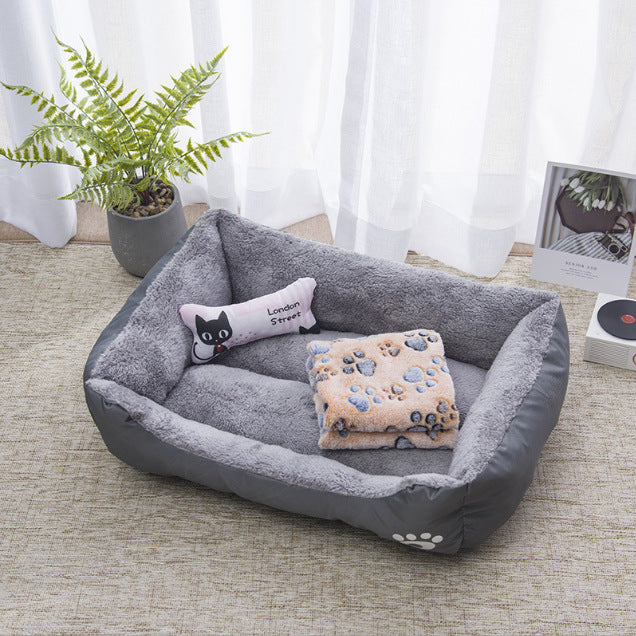 Waterproof & Scratch-Resistant Pet Bed | Plush Dog & Cat Cushion | Washable Oxford Fabric Kennel Mat | Anti-Dirt & Durable Pet Sleeping Pad