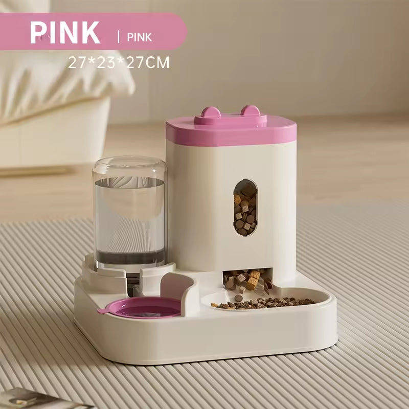 2-in-1 Automatic Pet Feeder with Water Dispenser | Large Capacity Food & Water Bowl for Cats & Dogs