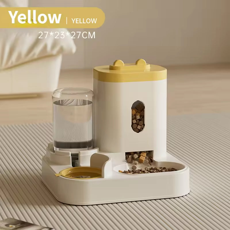 2-in-1 Automatic Pet Feeder with Water Dispenser | Large Capacity Food & Water Bowl for Cats & Dogs