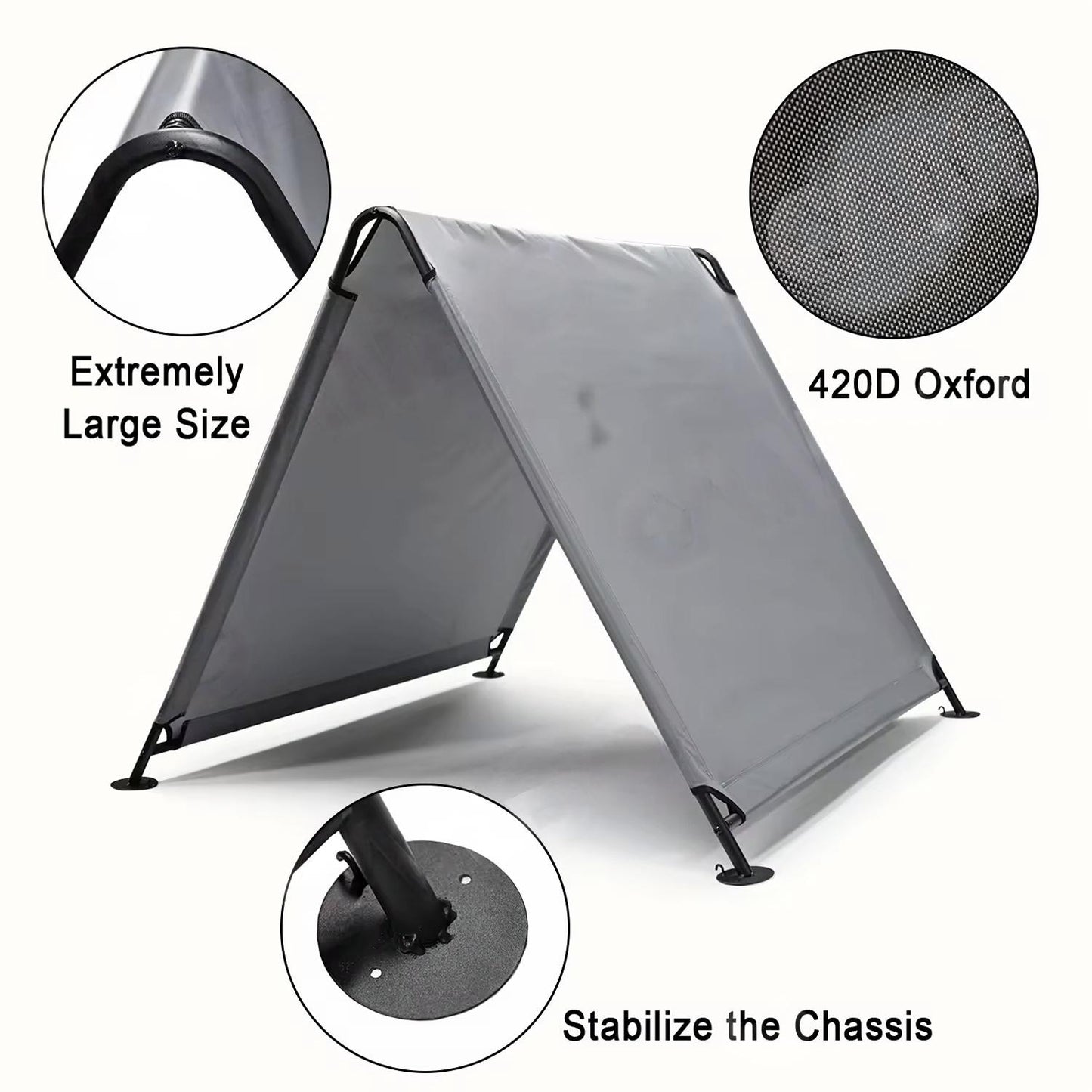Outdoor Dog Sunshade Tent – Portable Waterproof Pet Canopy Shelter | Removable Triangular Shade for All Pets