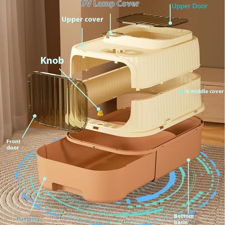 Pet shop supplies stylish cat litter box in multiple colors