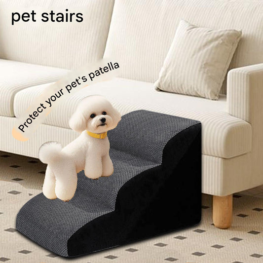 Pet Stairs for Small Dogs & Cats | Anti-Slip Washable Dog Ramp Steps for Bed & Sofa | Orthopedic Pet Ladder for Elderly Pets