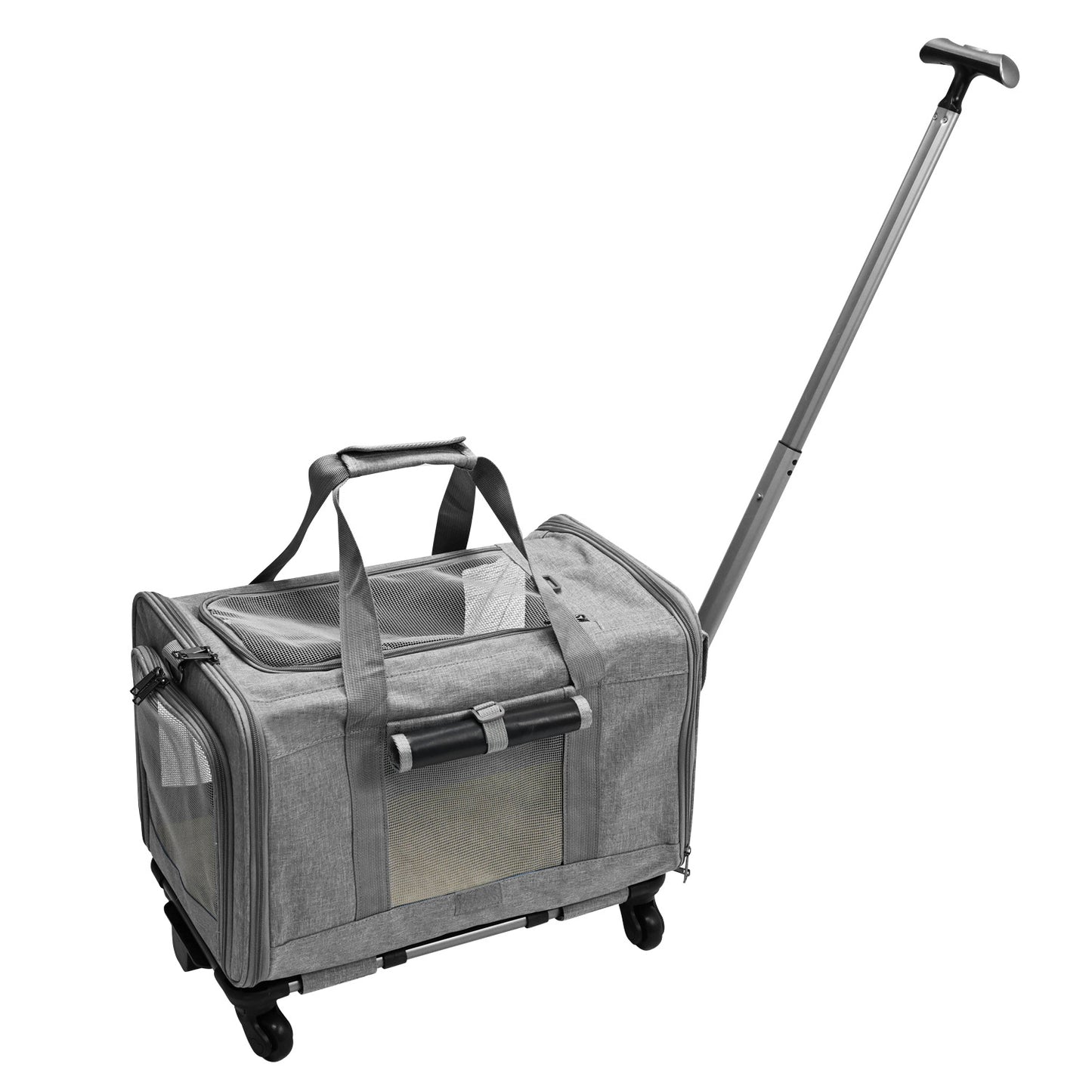 Portable Pet Stroller for Small Dogs Cats | Breathable Pet Carrier with Telescoping Handle; 360° Wheels | Pet Trolley for Travel and Outdoor Adventures