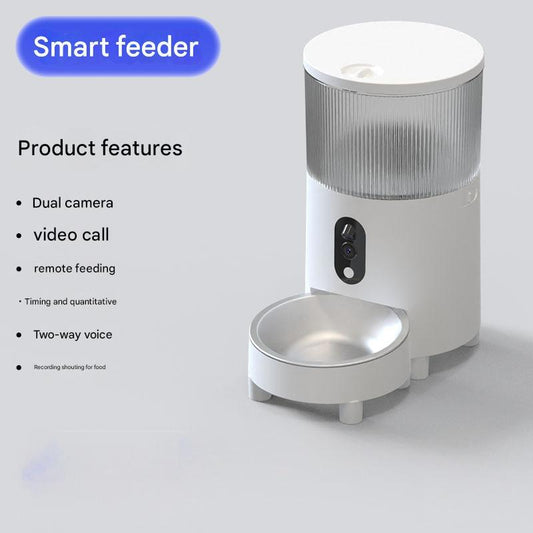 Automatic Pet Feeder with HD Camera & Voice | Smart Cat & Dog Feeder | APP Control, Scheduled Feeding, 3L Large Capacity