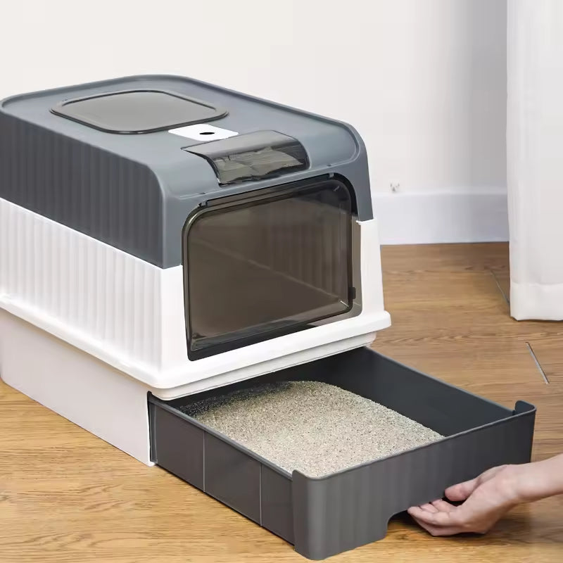 drawer-type cat litter box
