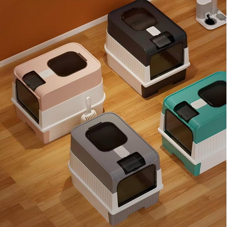 multi color cat litter box
