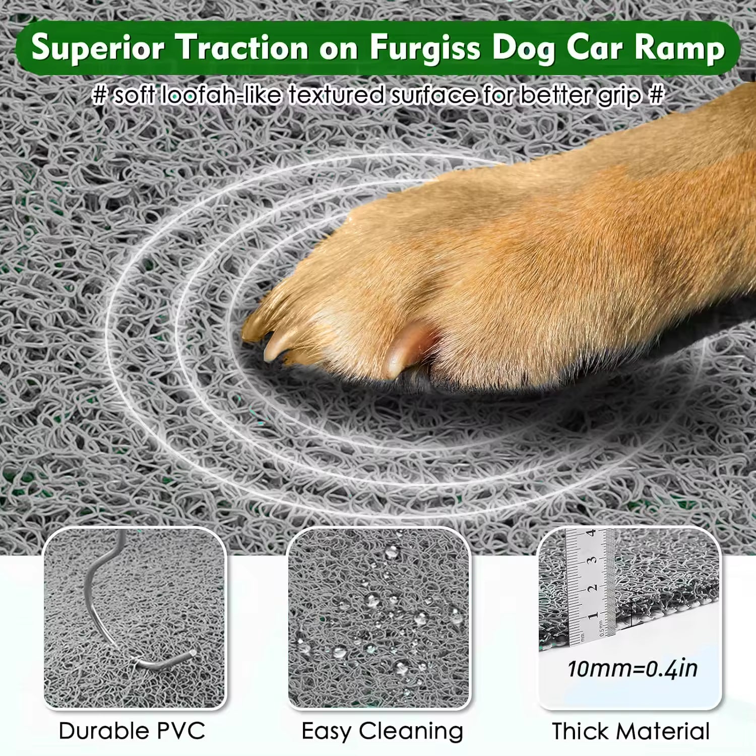 senior dog climbing car ramp portable foldable