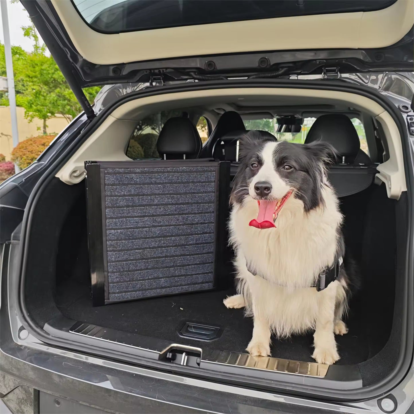 Foldable Felt Dog Car Ramp | Portable Non-Slip Pet Ladder for SUVs, Trucks & Indoor Use