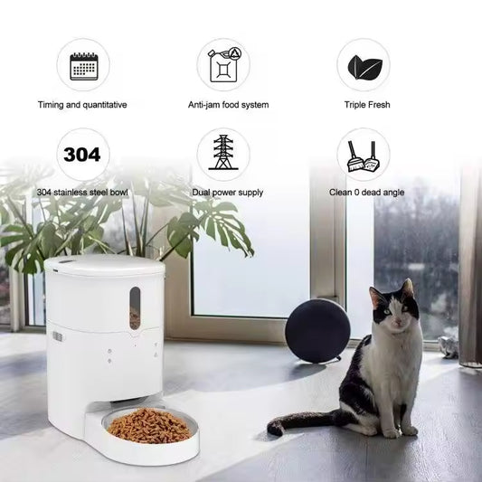 Smart Automatic Pet Feeder with WiFi APP Control | Dual Bowls | 3L / 6L Large Capacity | Cats & Dogs