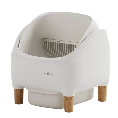 APP Smart Automatic Cat Litter Box | Large Semi-Enclosed Drawer Design | Odor Control &amp; Self-Cleaning Cat Toilet