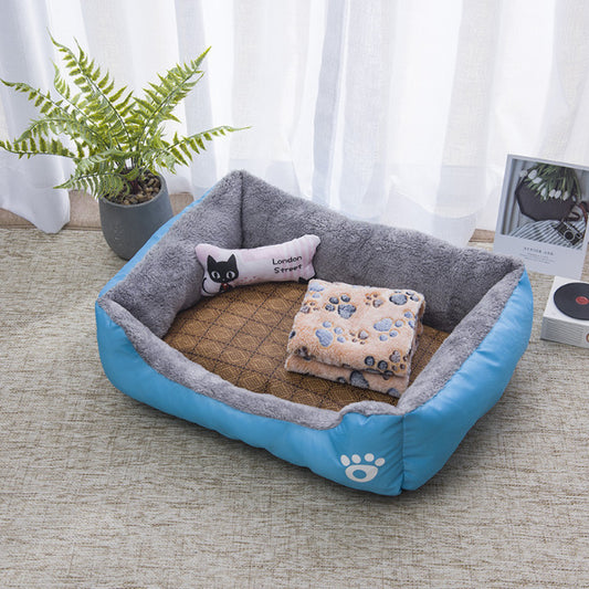 Waterproof & Scratch-Resistant Pet Bed | Plush Dog & Cat Cushion | Washable Oxford Fabric Kennel Mat | Anti-Dirt & Durable Pet Sleeping Pad