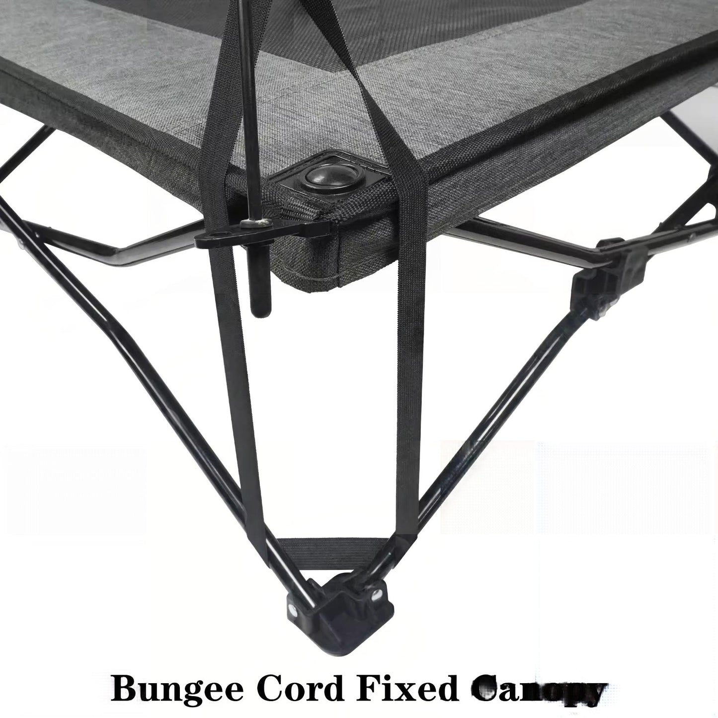 Outdoor Foldable Elevated Dog Bed with Sunshade Tent – Double-Layer Breathable Raised Pet Cot | Portable, Waterproof & Anti-Tear Dog Camping Bed for Medium & Large Dogs