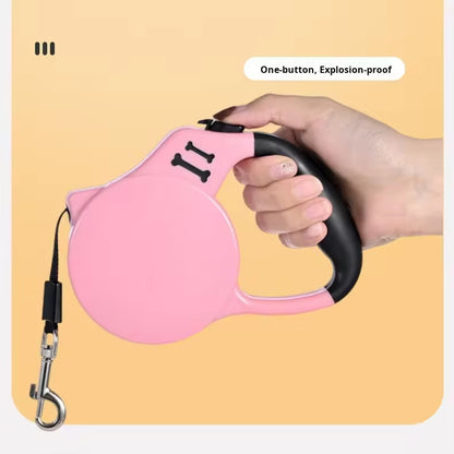 Retractable Dog Leash - 3m/5m Automatic Extension Leash for Small & Medium Dogs - Outdoor Pet Leash with One-Touch Brake