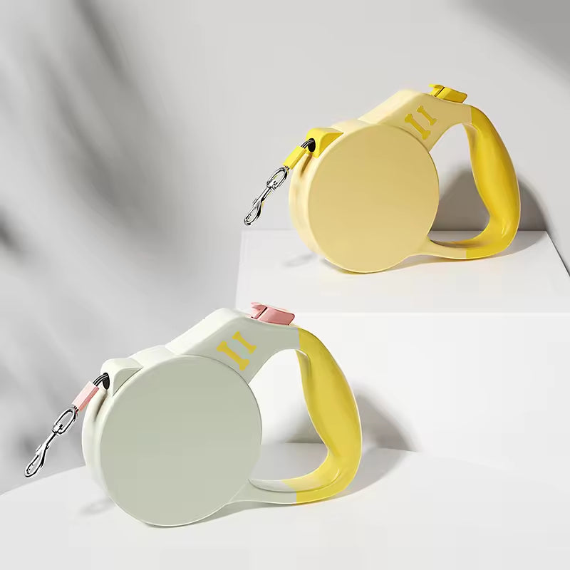 Retractable Dog Leash - 3m/5m Automatic Extension Leash for Small & Medium Dogs - Outdoor Pet Leash with One-Touch Brake