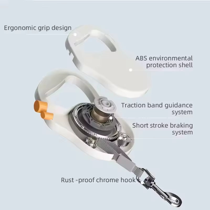 Retractable Dog Leash - 3m/5m Automatic Extension Leash for Small & Medium Dogs - Outdoor Pet Leash with One-Touch Brake