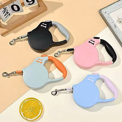 Retractable Dog Leash - 3m/5m Automatic Extension Leash for Small & Medium Dogs - Outdoor Pet Leash with One-Touch Brake