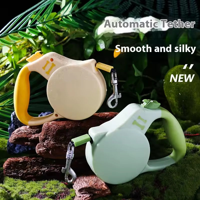 Retractable Dog Leash - 3m/5m Automatic Extension Leash for Small & Medium Dogs - Outdoor Pet Leash with One-Touch Brake