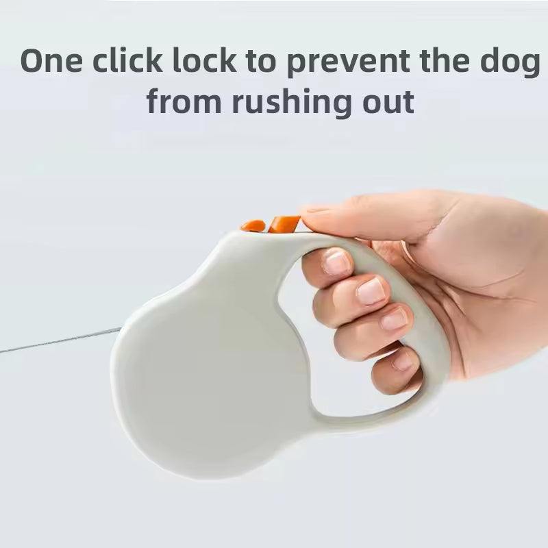 Retractable Dog Leash - 3m/5m Automatic Extension Leash for Small & Medium Dogs - Outdoor Pet Leash with One-Touch Brake