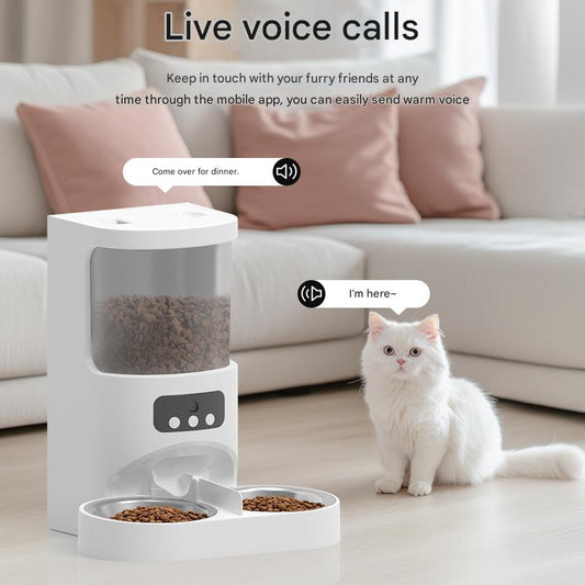 Automatic Pet Feeder with Timer & Portion Control | Smart Cat & Dog Food Dispenser | 4L Capacity | APP Control & Camera