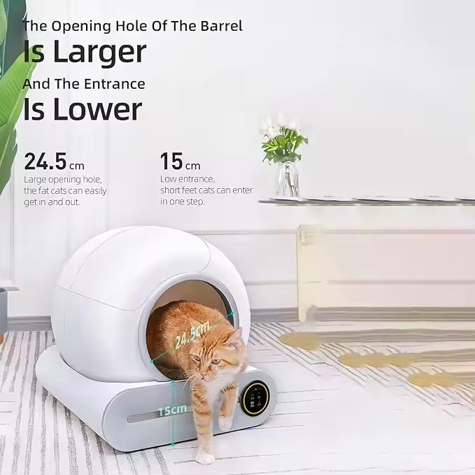 Automatic Self-Cleaning Cat Litter Box | Smart Odor Control | Large Capacity APP-Connected Cat Toilet