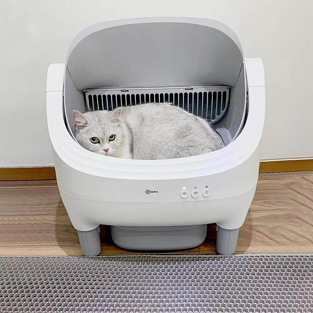 APP Smart Automatic Cat Litter Box | Large Semi-Enclosed Drawer Design | Odor Control &amp; Self-Cleaning Cat Toilet