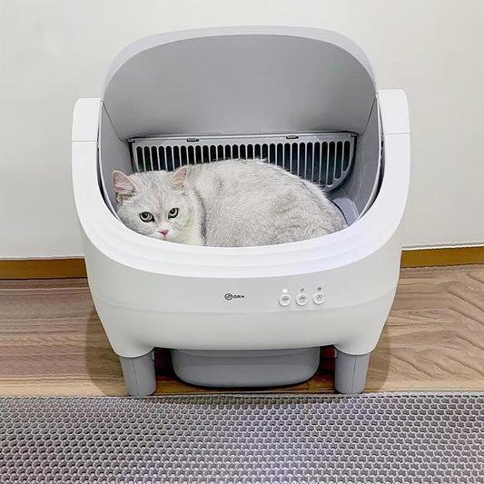 APP Smart Automatic Cat Litter Box | Large Semi-Enclosed Drawer Design | Odor Control &amp; Self-Cleaning Cat Toilet